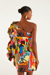 Ana Leovy Farm Rio Organic Cotton One Shoulder Mini Dress