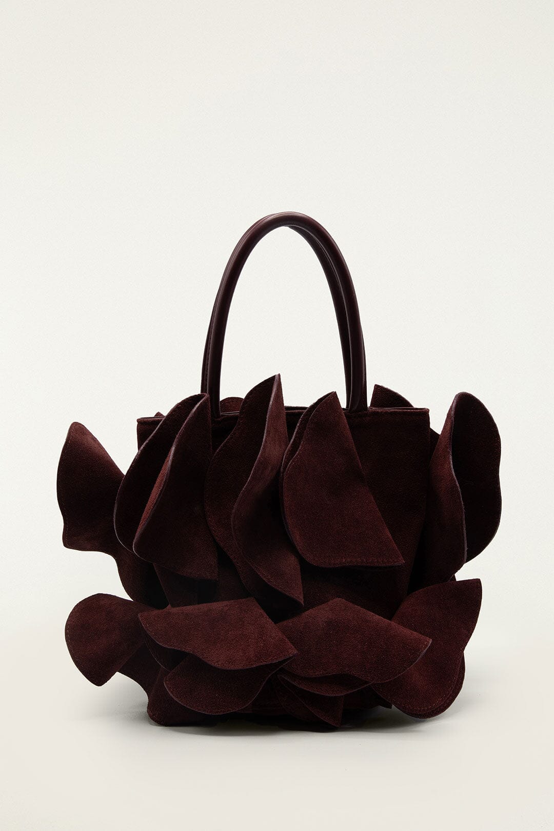 Brown Leather Flower Bag