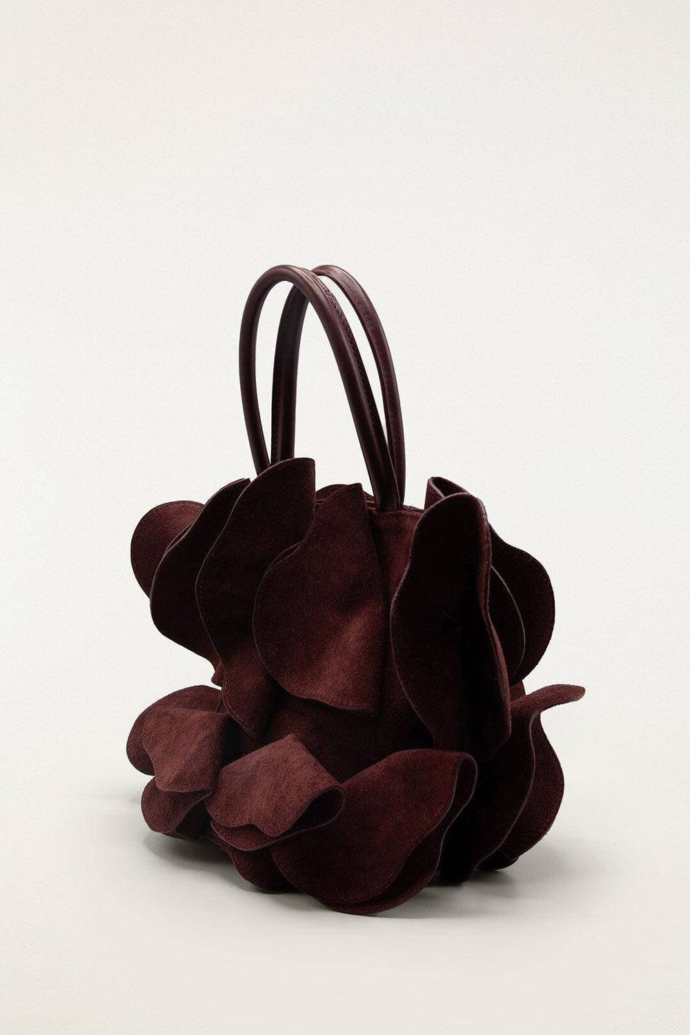 Brown Leather Flower Bag