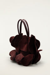 Brown Leather Flower Bag