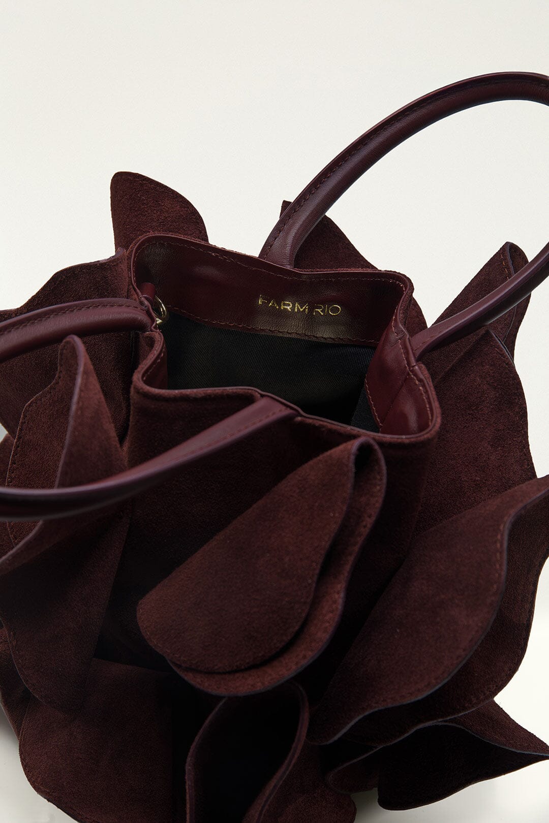 Brown Leather Flower Bag