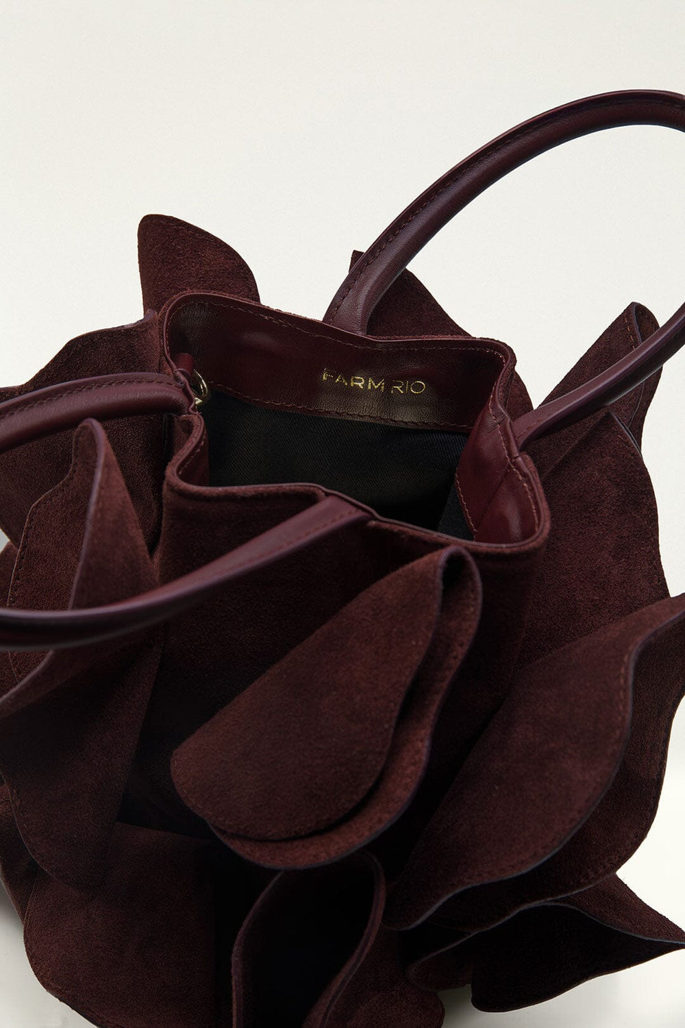 Brown Leather Flower Bag