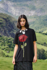Black Rose Organic Cotton Relaxed T-Shirt