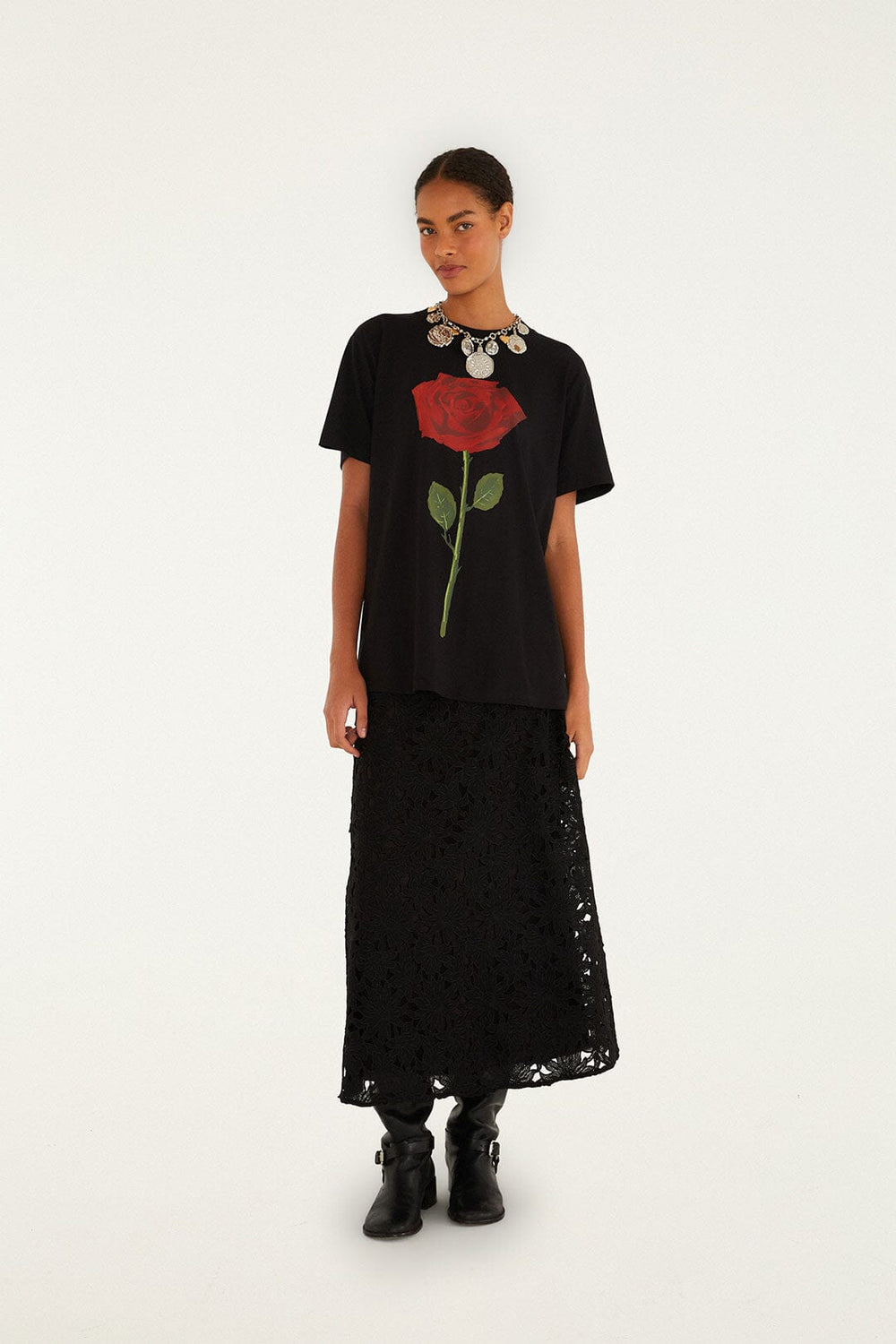 Black Rose Organic Cotton Relaxed T-Shirt