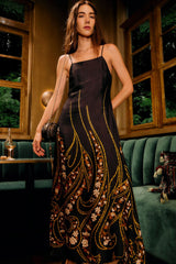 Black Garden Lenzing™ Ecovero™ Viscose Slip Midi Dress