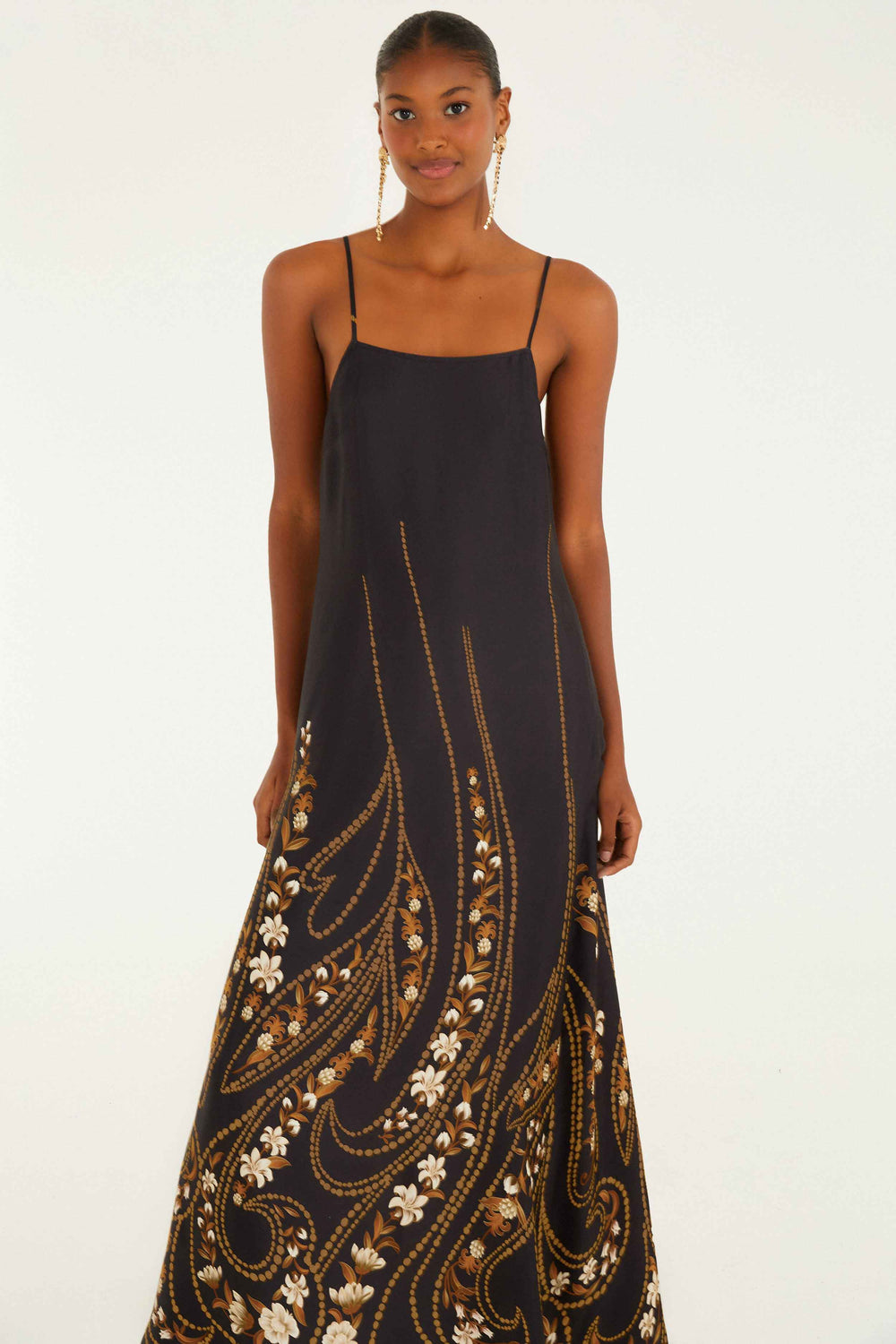 Black Garden Lenzing™ Ecovero™ Viscose Slip Midi Dress