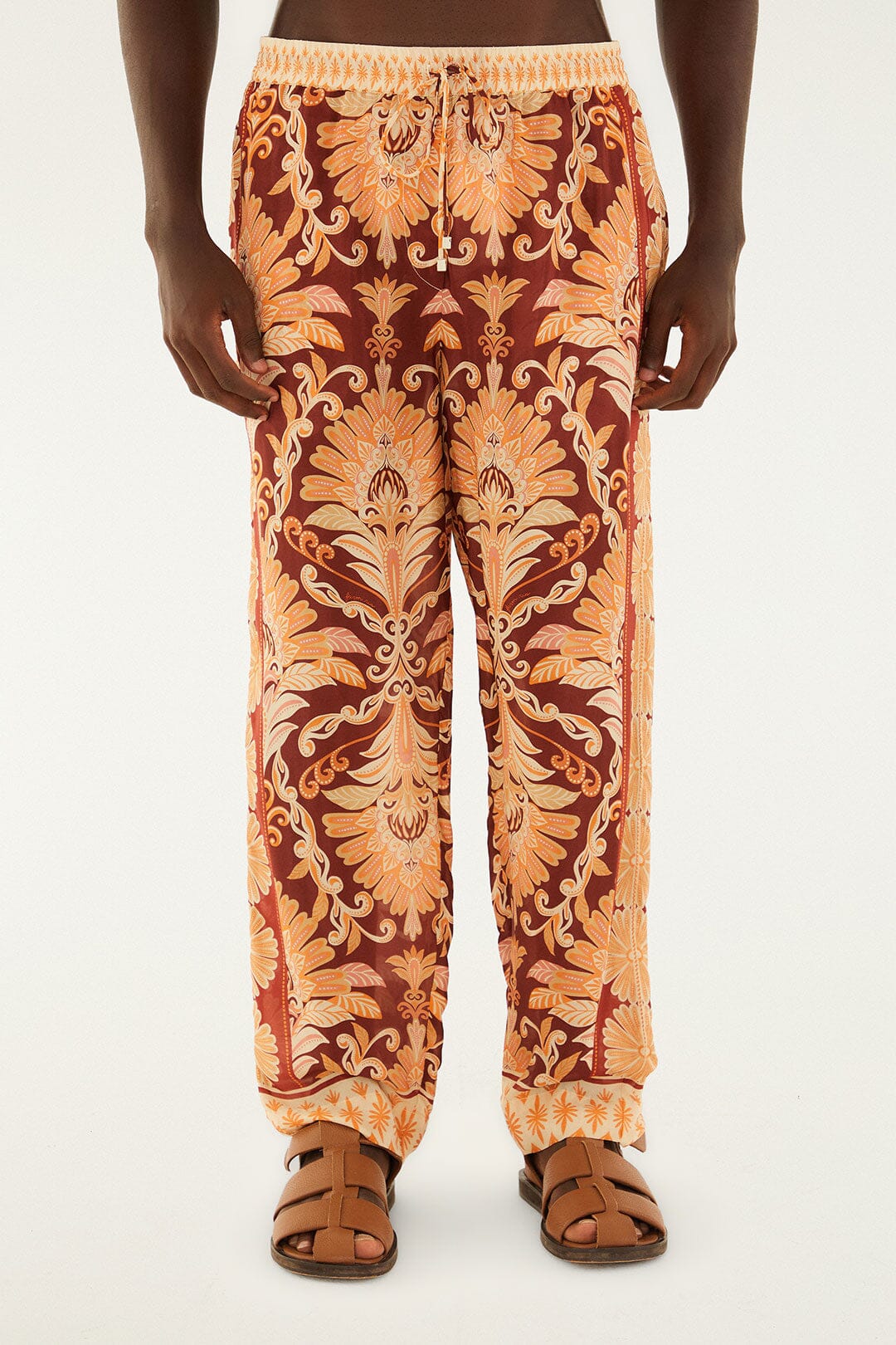 Red Wonderful Tapestry Pants