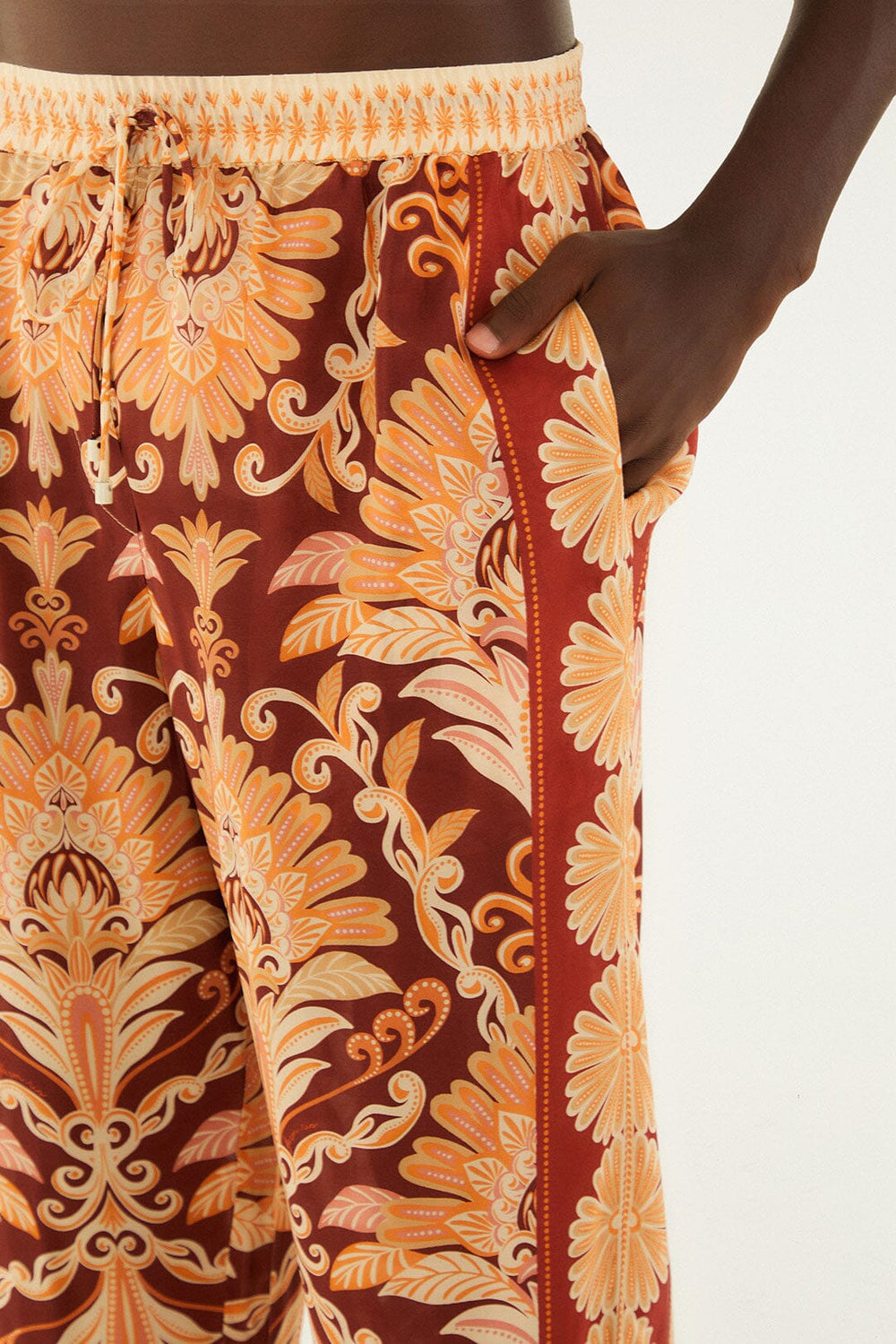 Red Wonderful Tapestry Pants