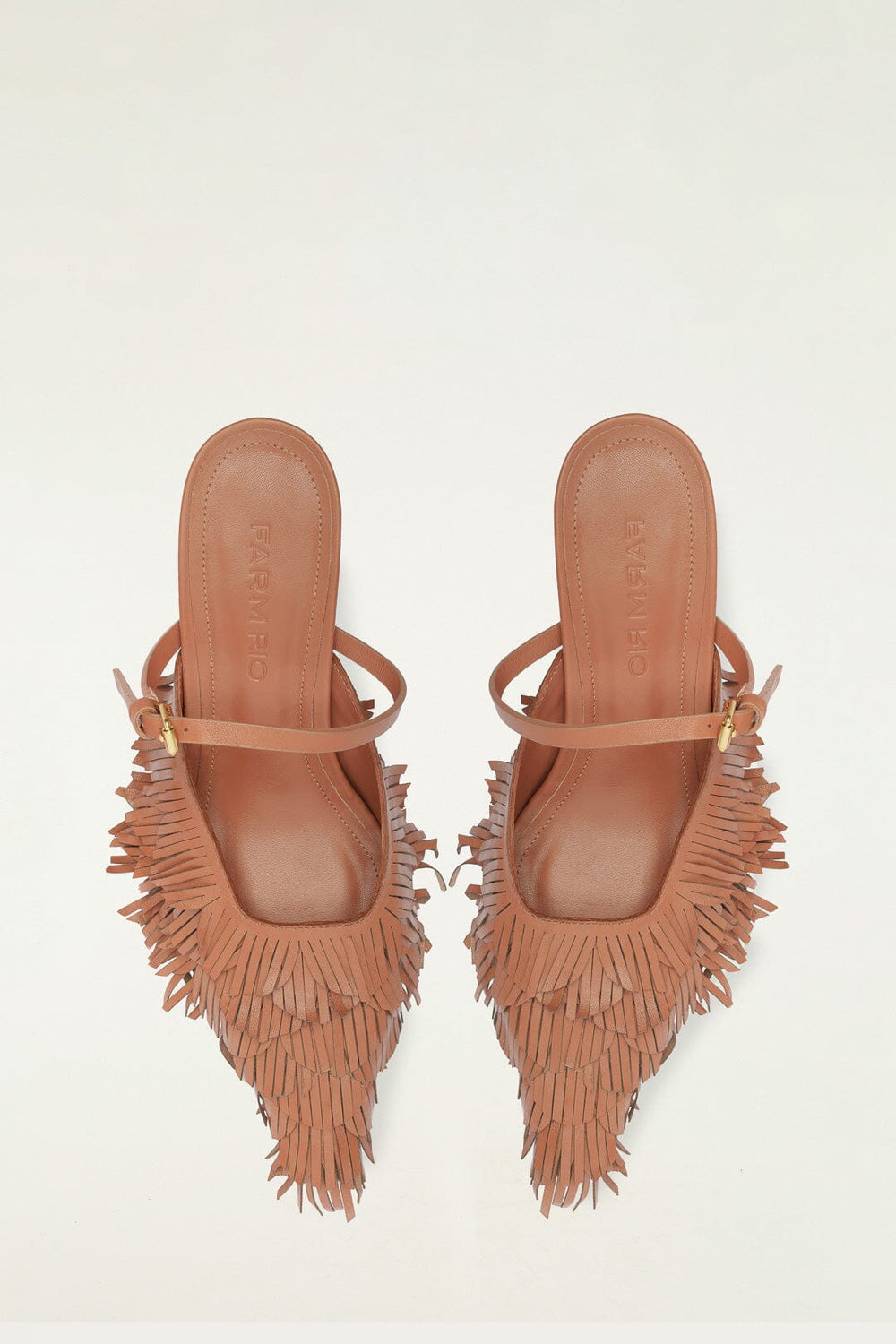 Brown Fringe Heeled Sandal
