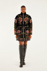 Black Marvelous Garden Puffer Jacket