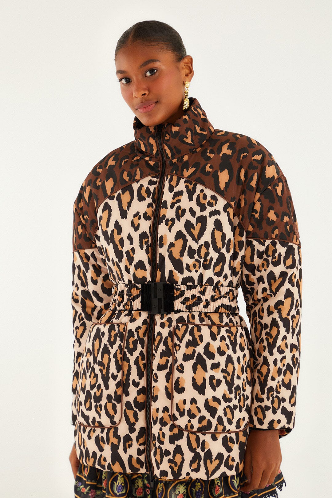 Black Marvelous Garden Puffer Jacket