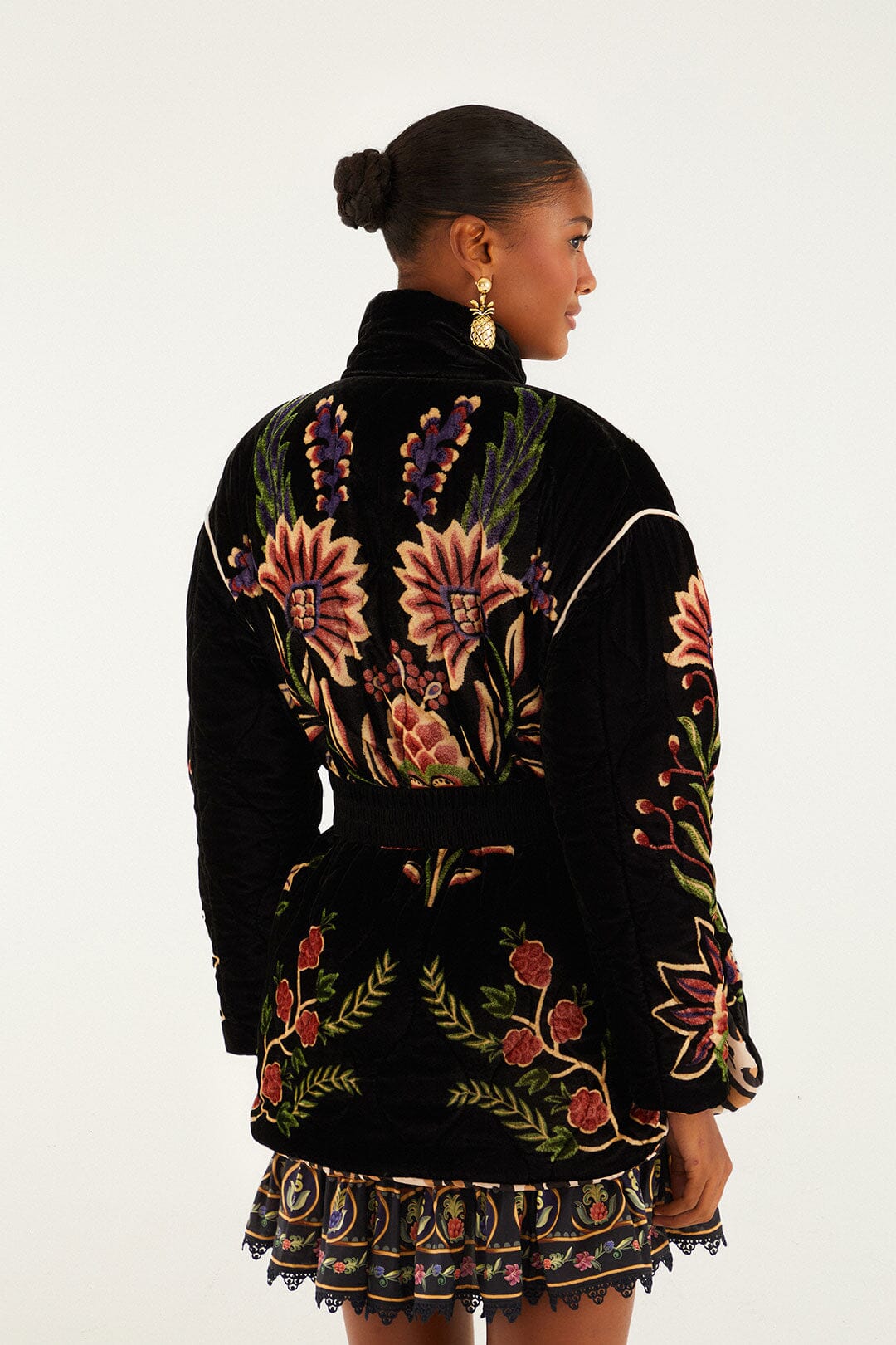 Black Marvelous Garden Puffer Jacket
