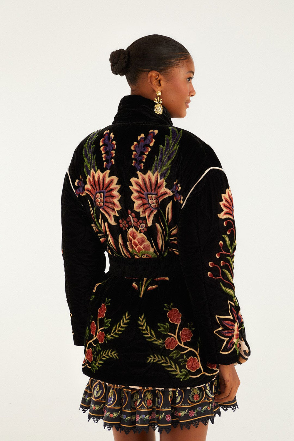 Black Marvelous Garden Puffer Jacket