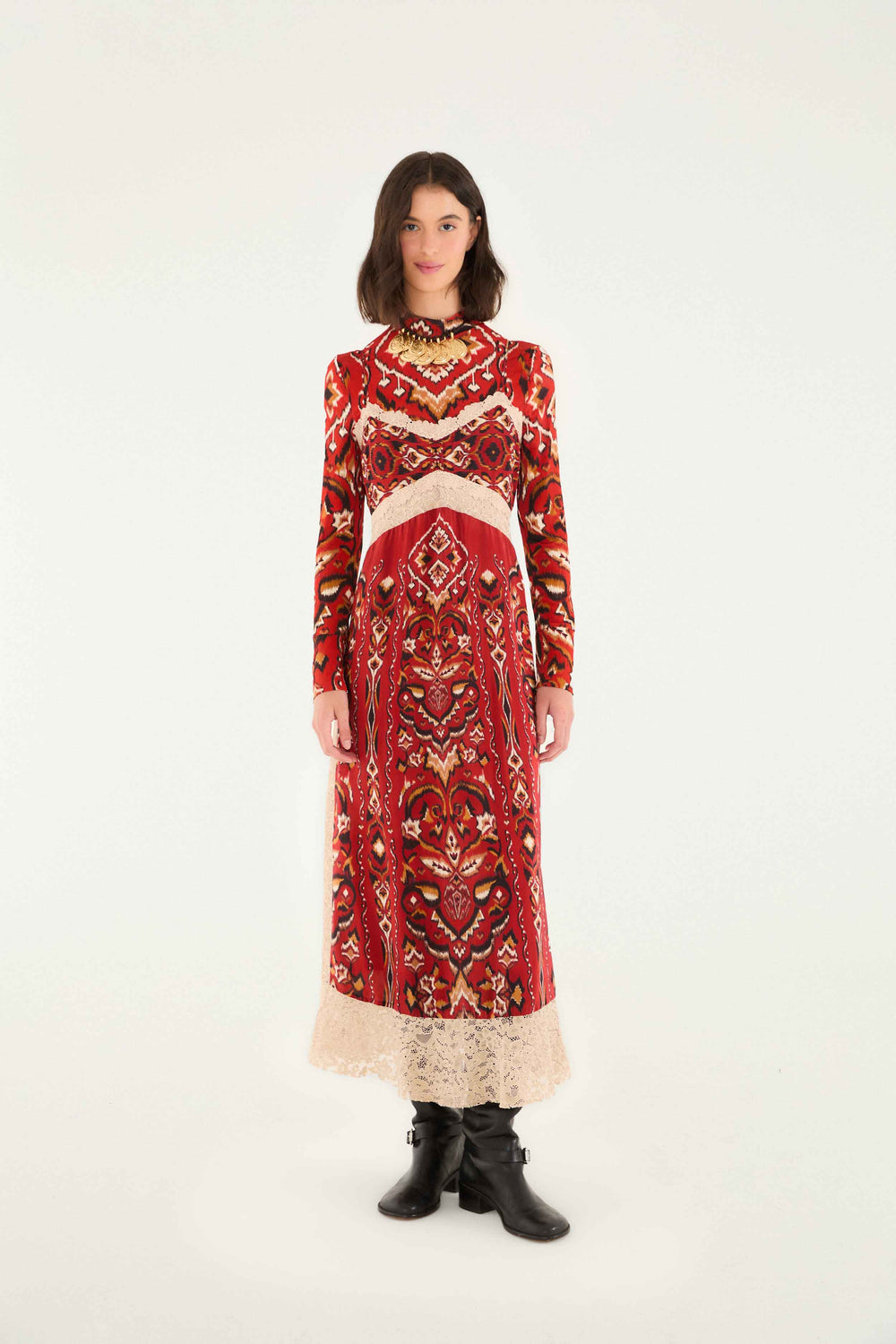 Cream Ainika Pineapple Ikat Blouse