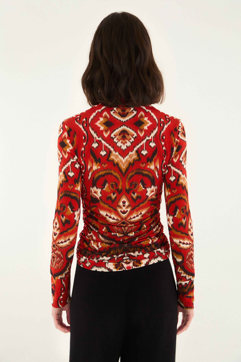 Cream Ainika Pineapple Ikat Blouse