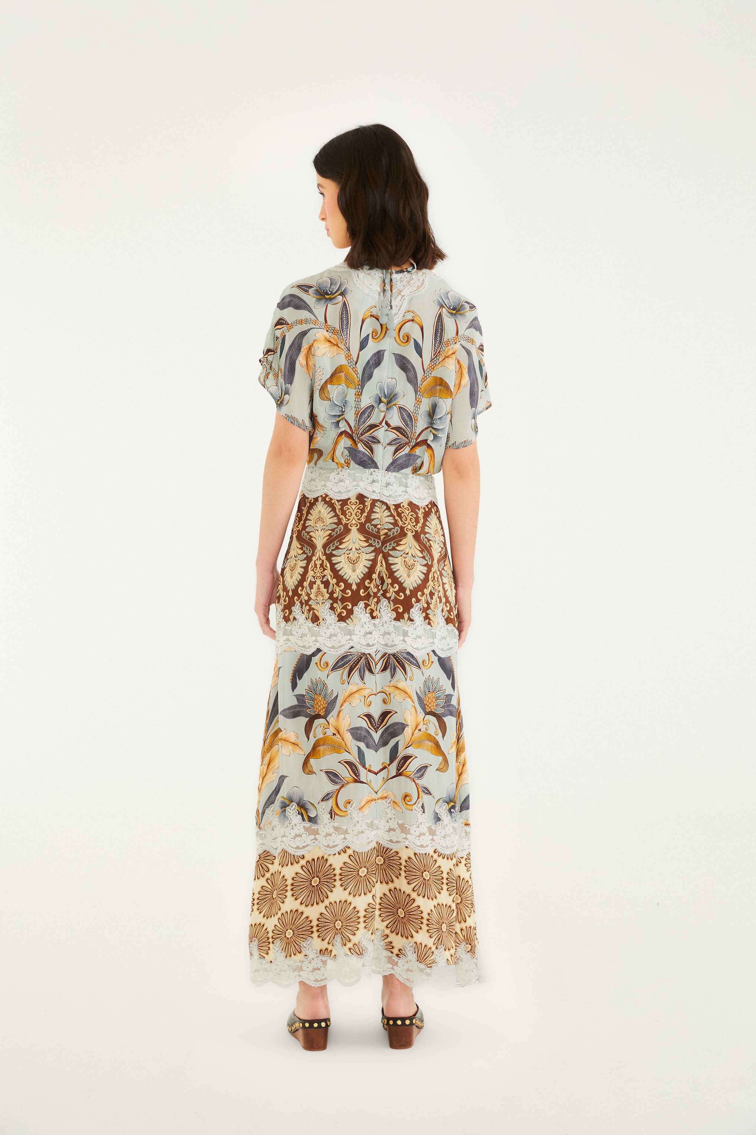 Mixed Snake Garden Maxi Dress