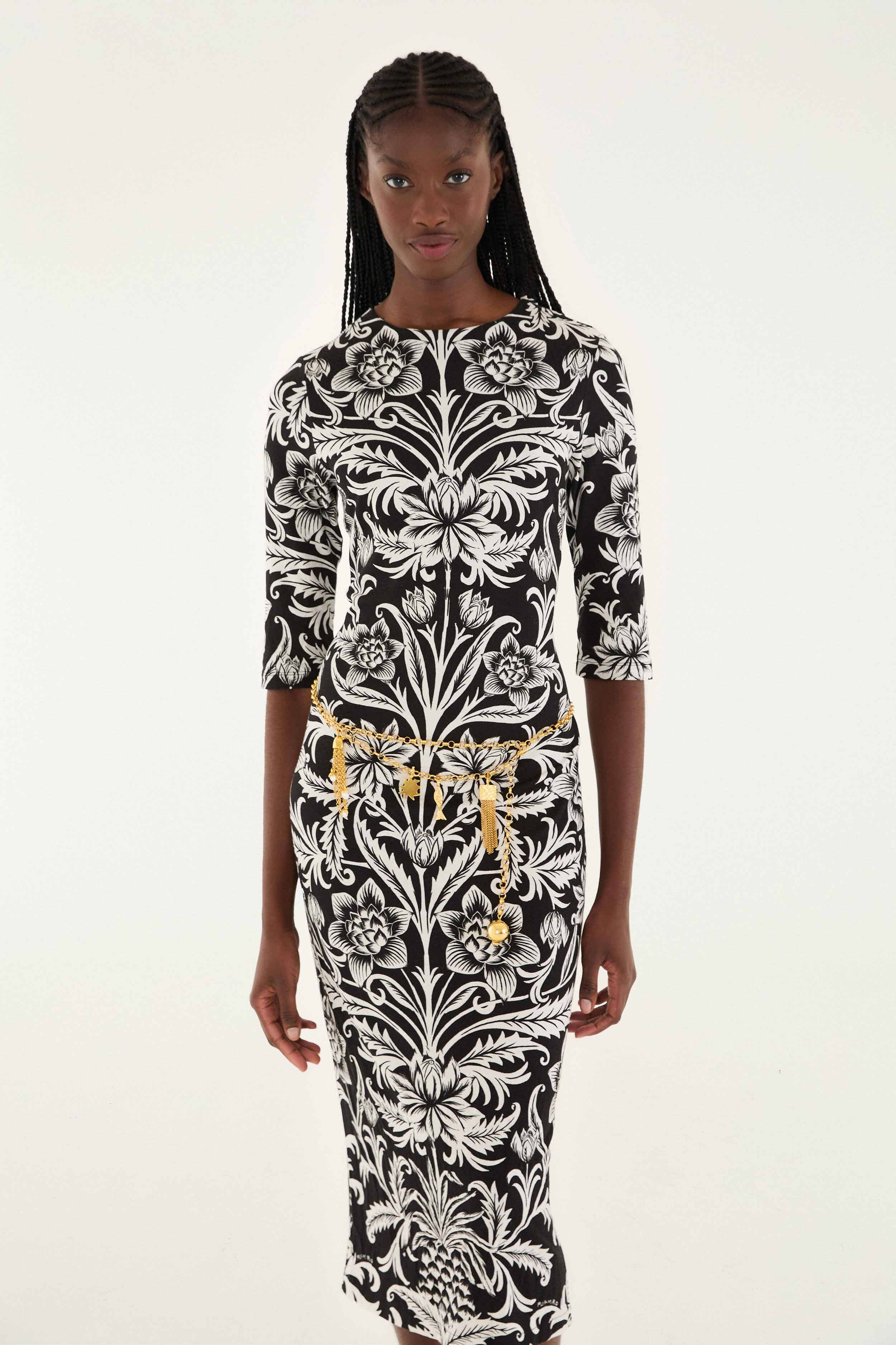 Black Lisbon Lenzing™ Ecovero™ Viscose Jersey Midi Dress