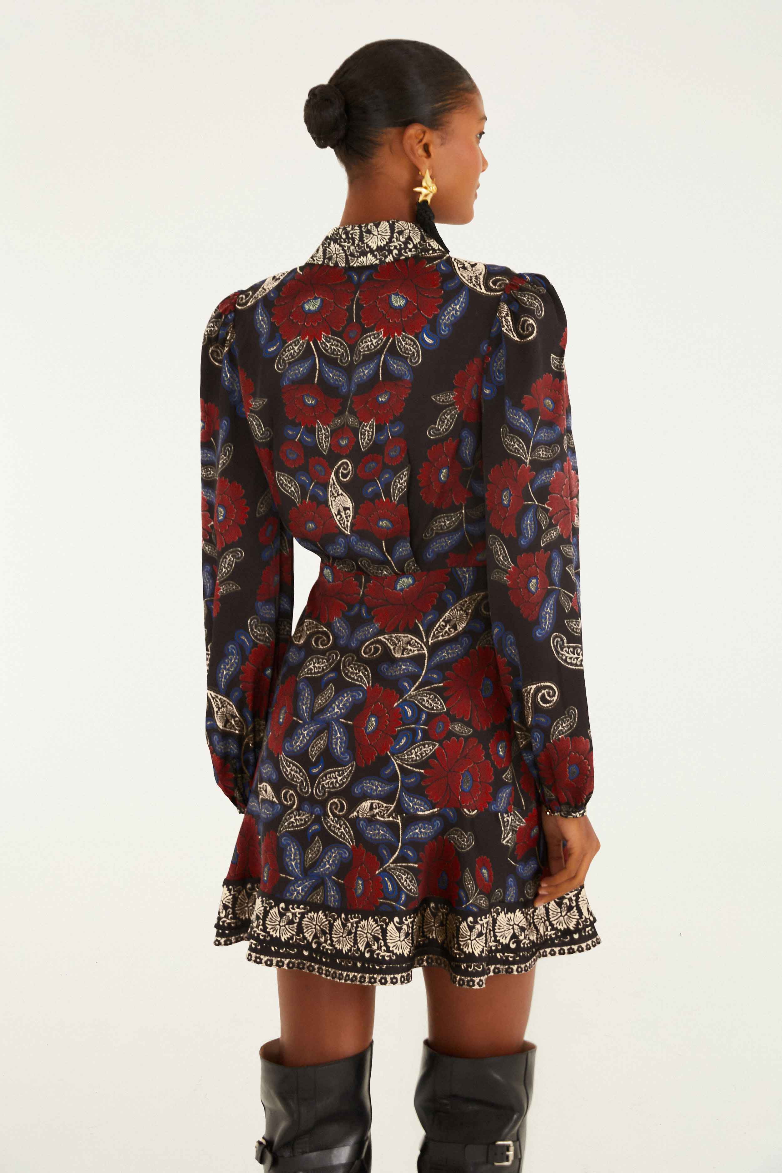 Black Valentina Wrap Lenzing� Ecovero� Viscose Mini Dress