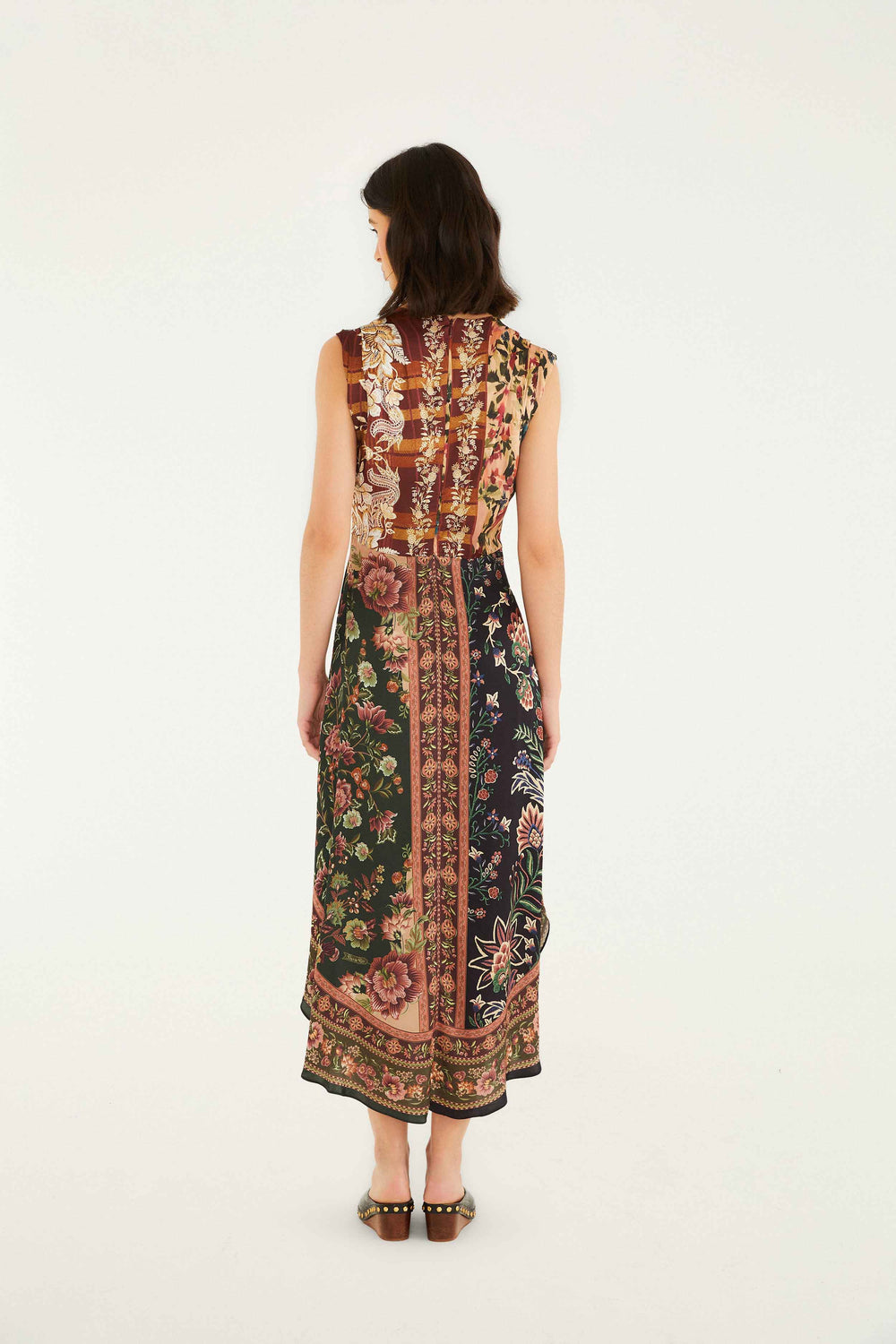 Mixed Winter Garden Lenzing™ Ecovero™ Viscose Sleeveless Maxi Dress