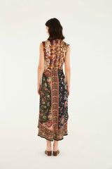 Mixed Winter Garden Lenzing™ Ecovero™ Viscose Sleeveless Maxi Dress