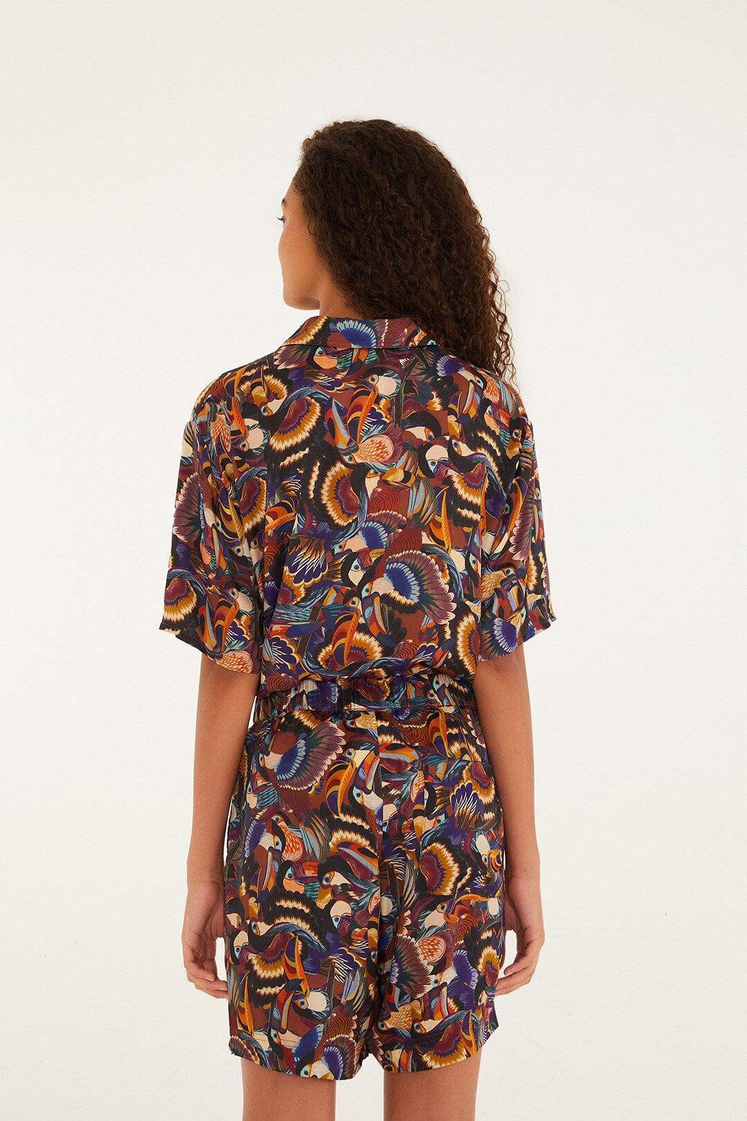 Multicolor Flying Toucans Lenzing™ Ecovero™ Shorts