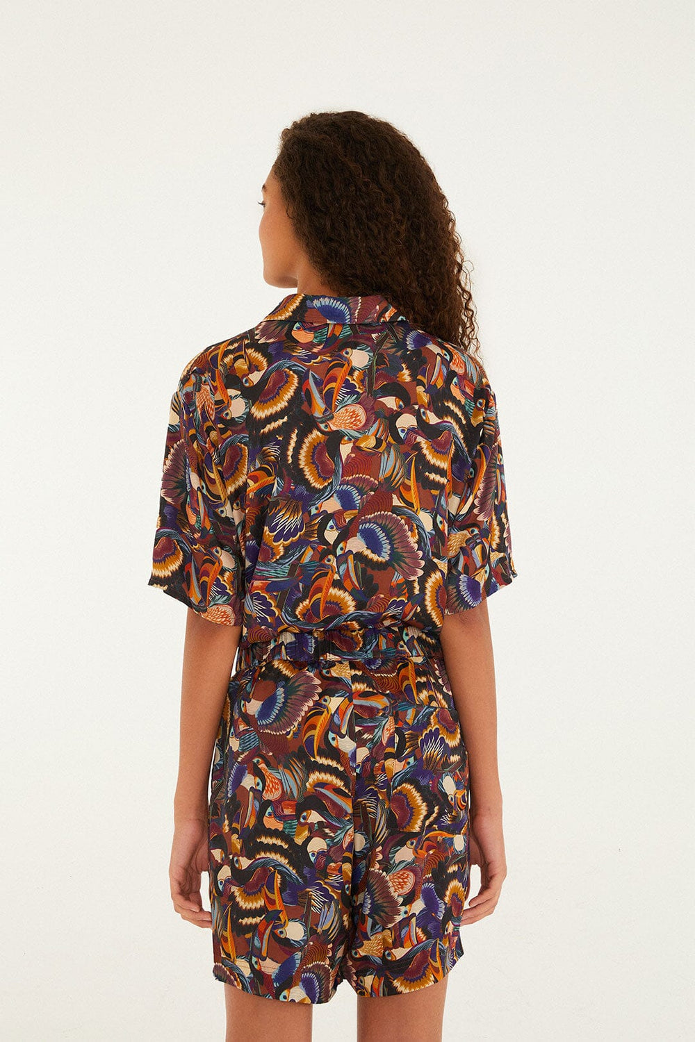 Multicolor Flying Toucans Lenzing™ Ecovero™ Shorts