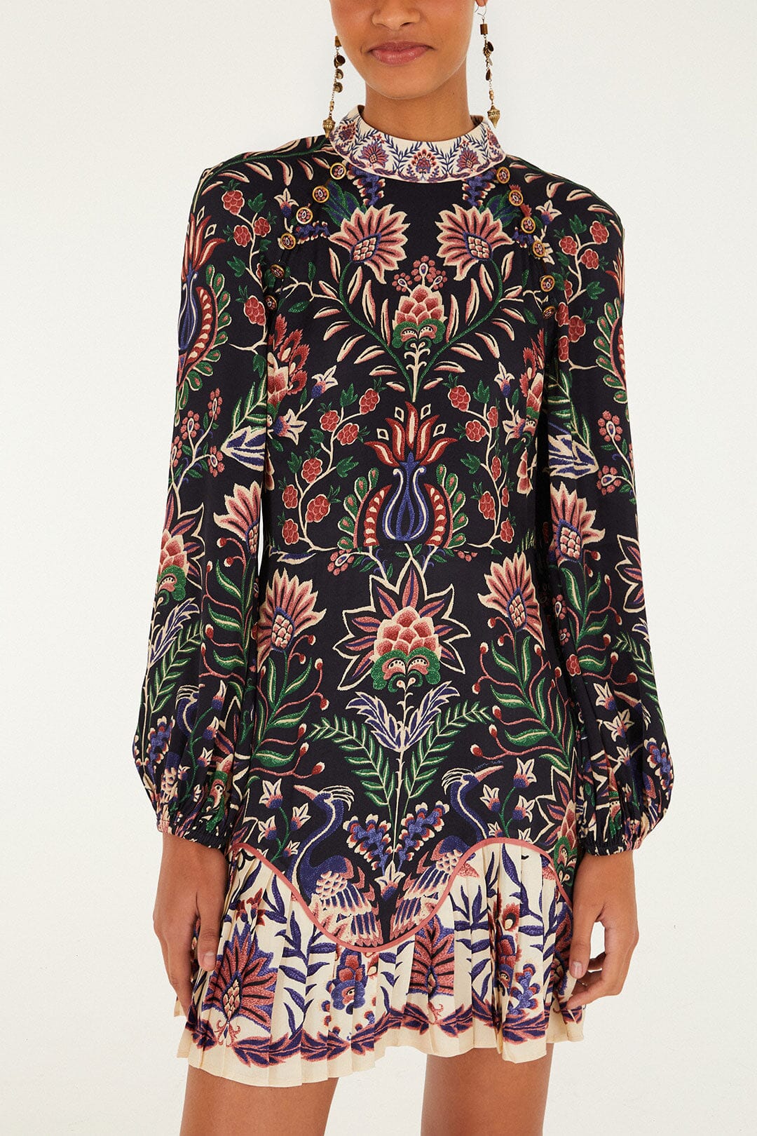 Black Marvelous Garden Lenzing™ Ecovero™ Mini Dress