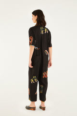 Ana Leovy Farm Rio Figures Short Sleeve Lenzing™ Ecovero™ Euroflax™ Maxi Jumpsuit