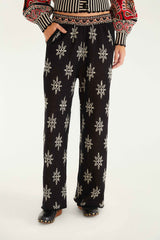 Black Ainika Love Coconut Groove Knit Pants