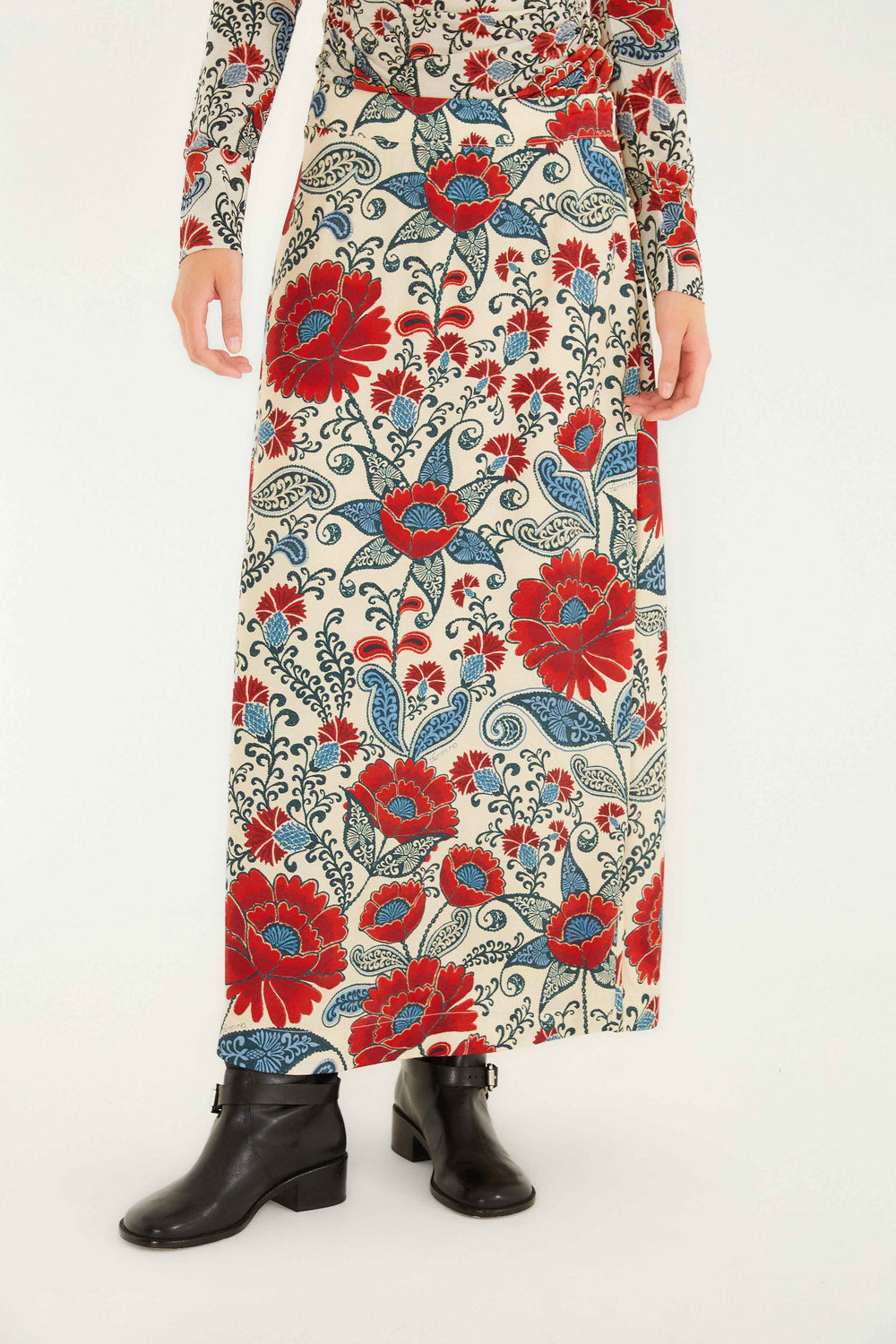 Sand Francesca Lenzing® Ecovero® Viscose Maxi Skirt