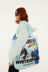 Blue Toucan Puffer Bag