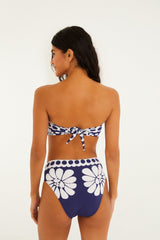 Blue Palermo Strapless Bikini Top