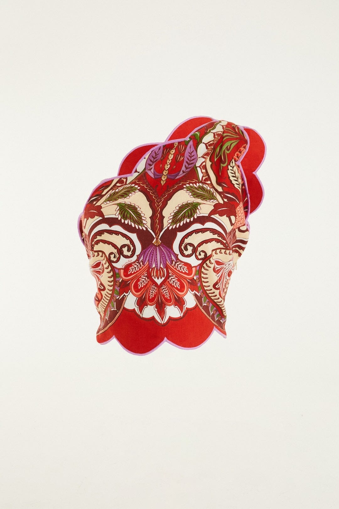 Red Odara Scallops Lenzing� Ecovero� Euroflax� One-Shoulder Top