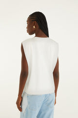 Off-White Beaded Flowers T-Shirt