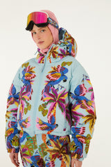 Blue Macaw Puffer Jacket