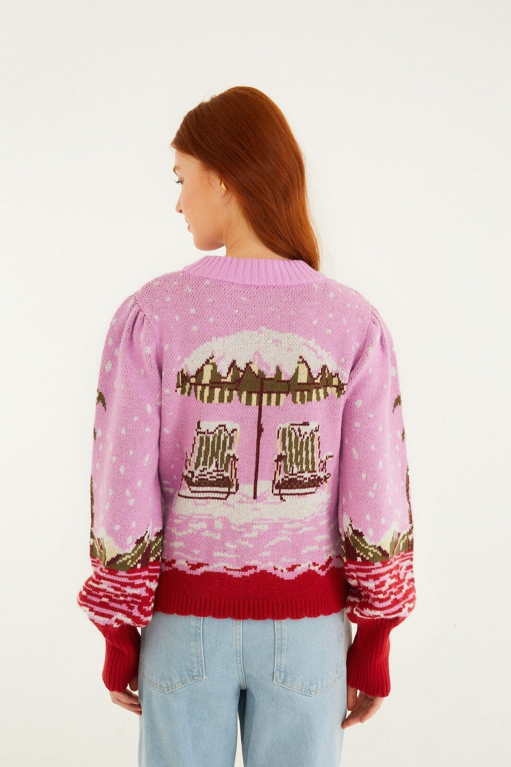 Pink From Sand To Snow Knit Sweater