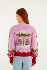 Pink From Sand To Snow Knit Sweater