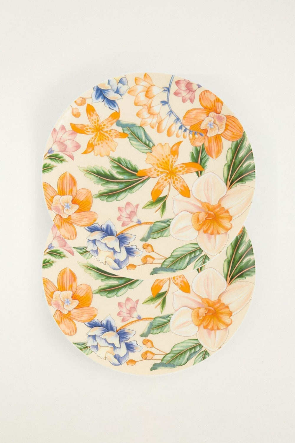 Floral Nature Set Of 2 Dinner Plates