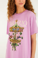 Lilac Paris Carousel Organic Cotton T-Shirt