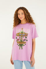 Lilac Paris Carousel Organic Cotton T-Shirt