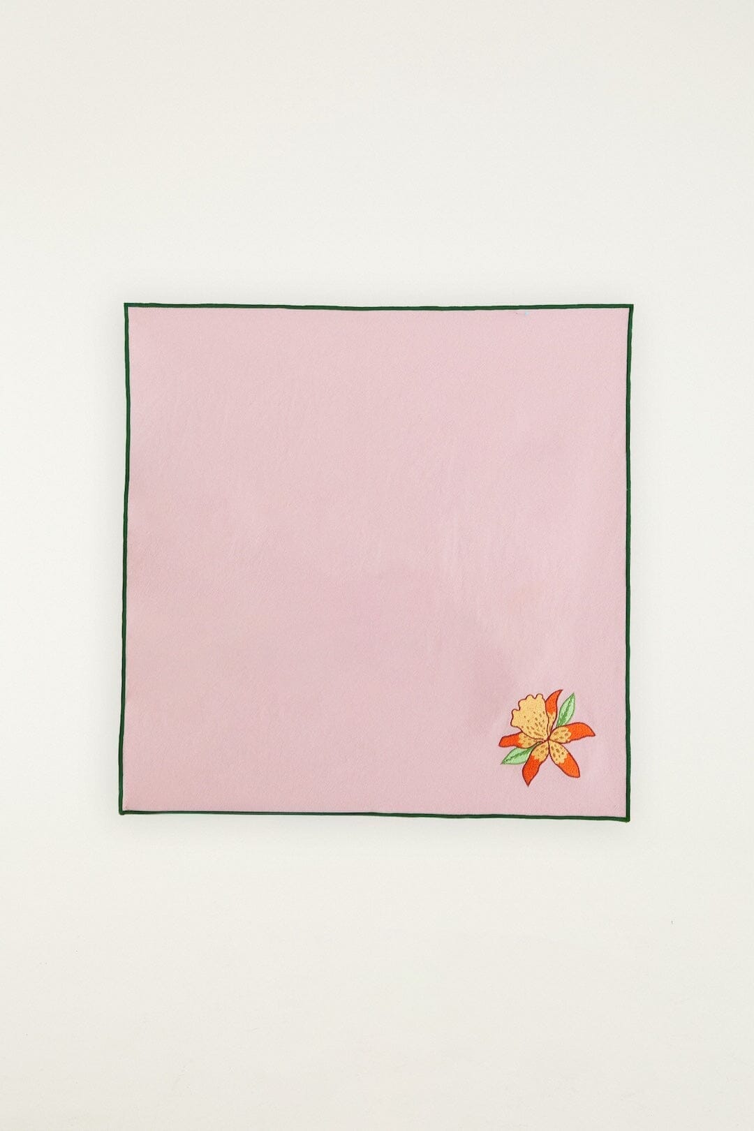 Floral Nature Embroidered Set Of 2 Cloth Napkins