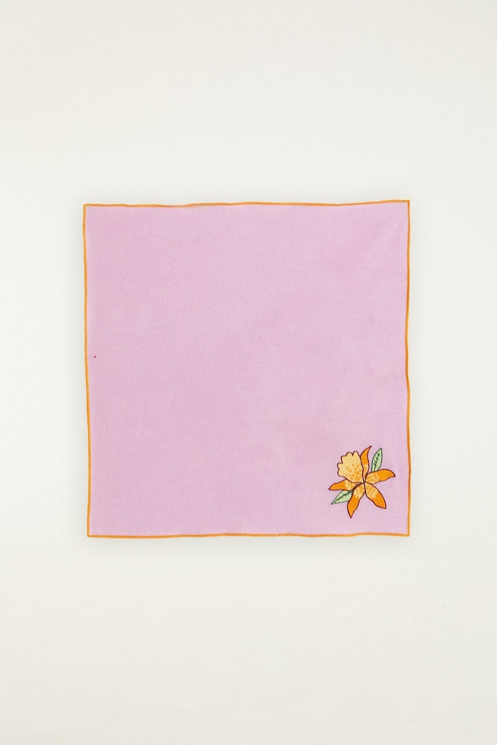 Floral Nature Embroidered Set Of 2 Cloth Napkins