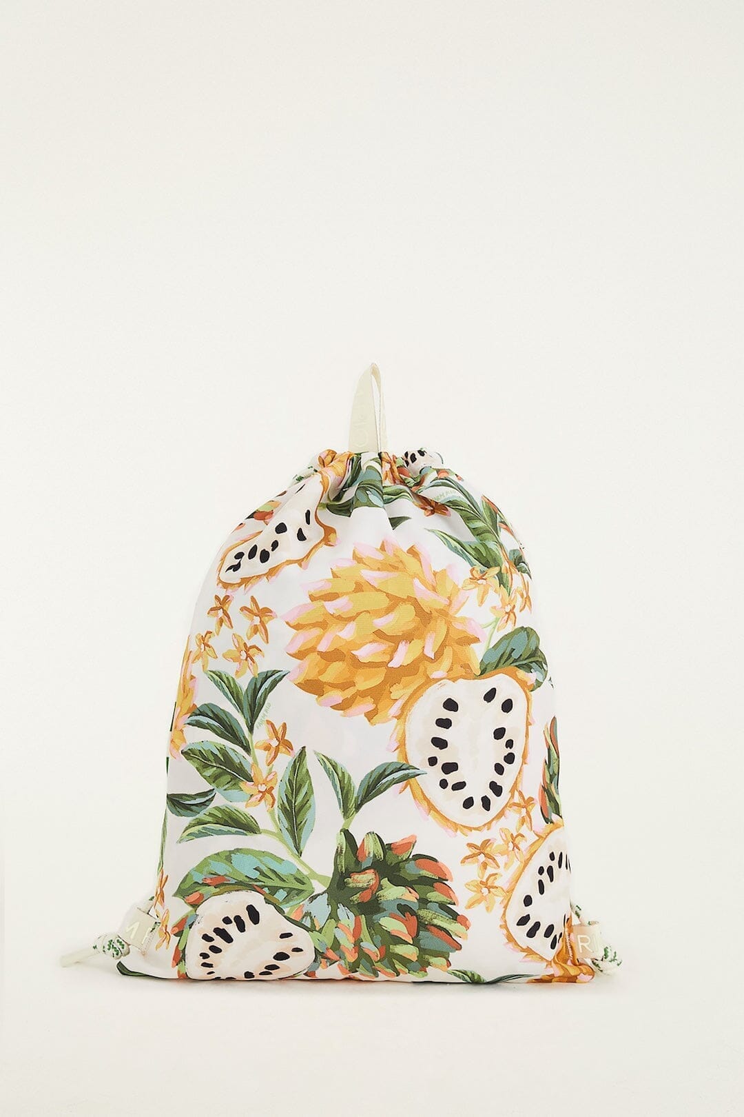 Green Biriba Drawstring Beach Bag