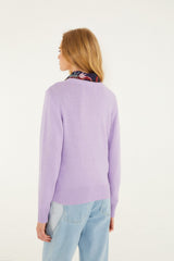 Lilac Going Bananas Knit Sweater