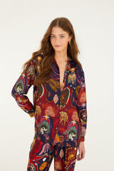 Multicolor Artsy Surreal Land Lenzing� Ecovero� Viscose Shirt