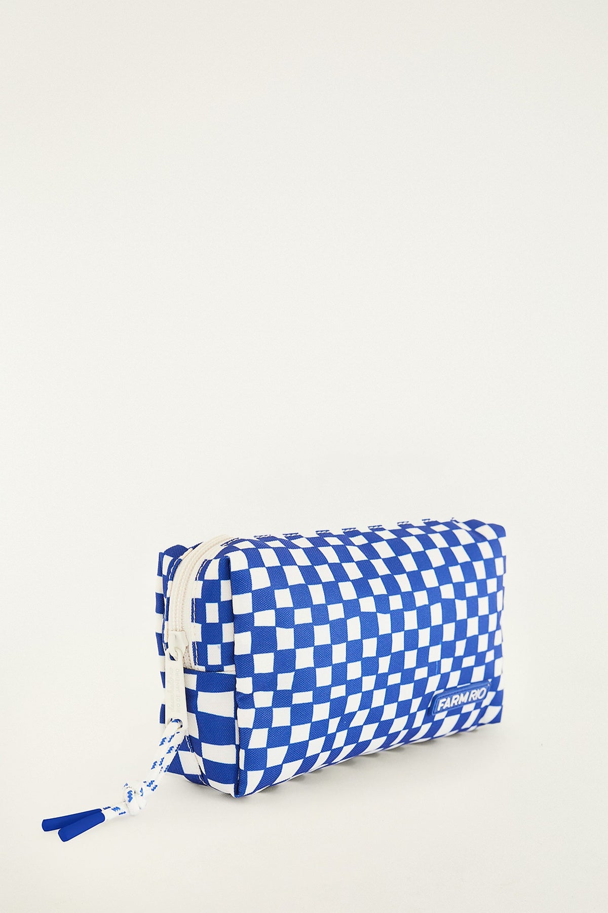Blue Checkered Dream Pouch Bag