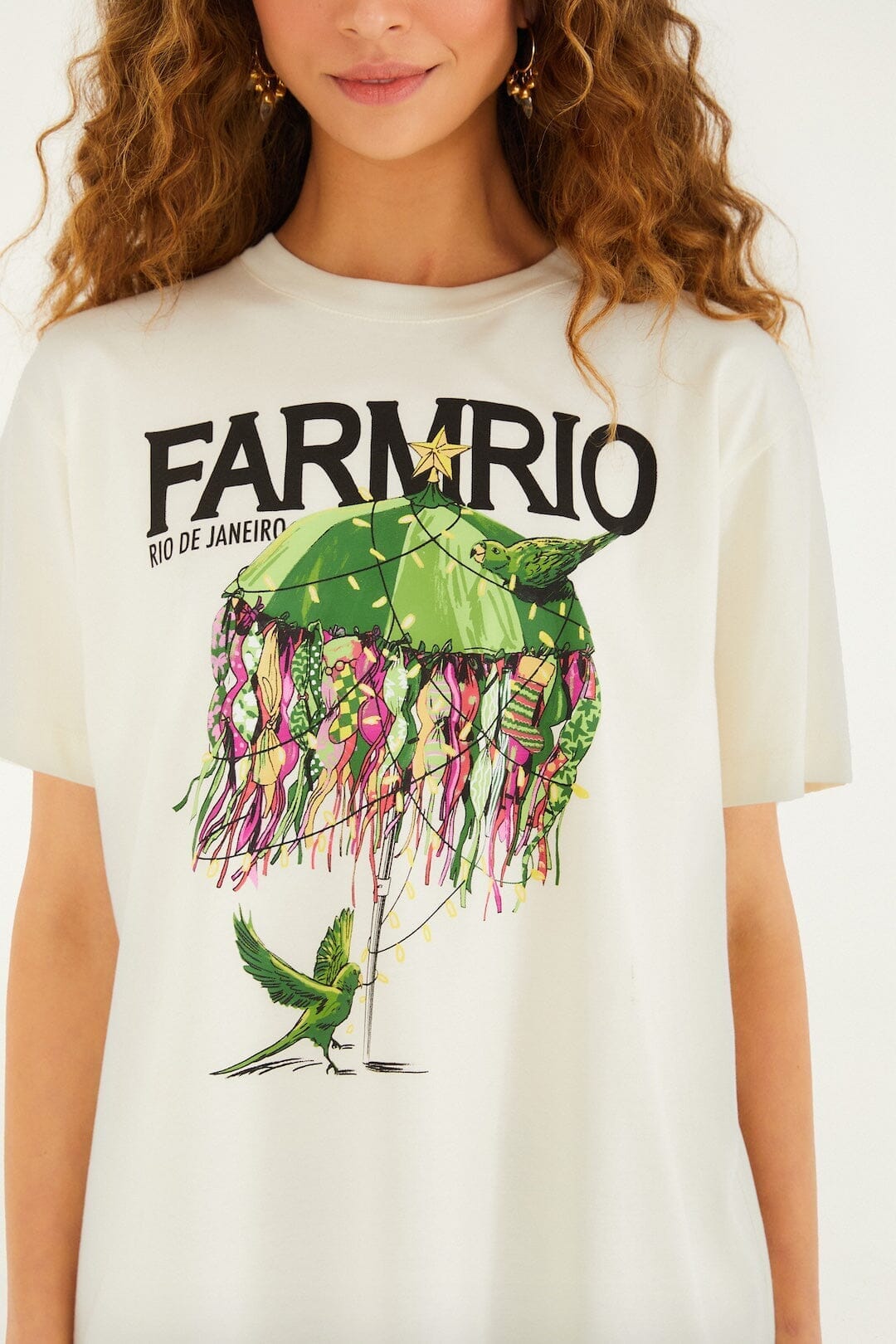 Off-White Xmas Bikinis Organic Cotton T-Shirt