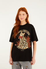 Black Meawrry Christmas Organic Cotton T-Shirt