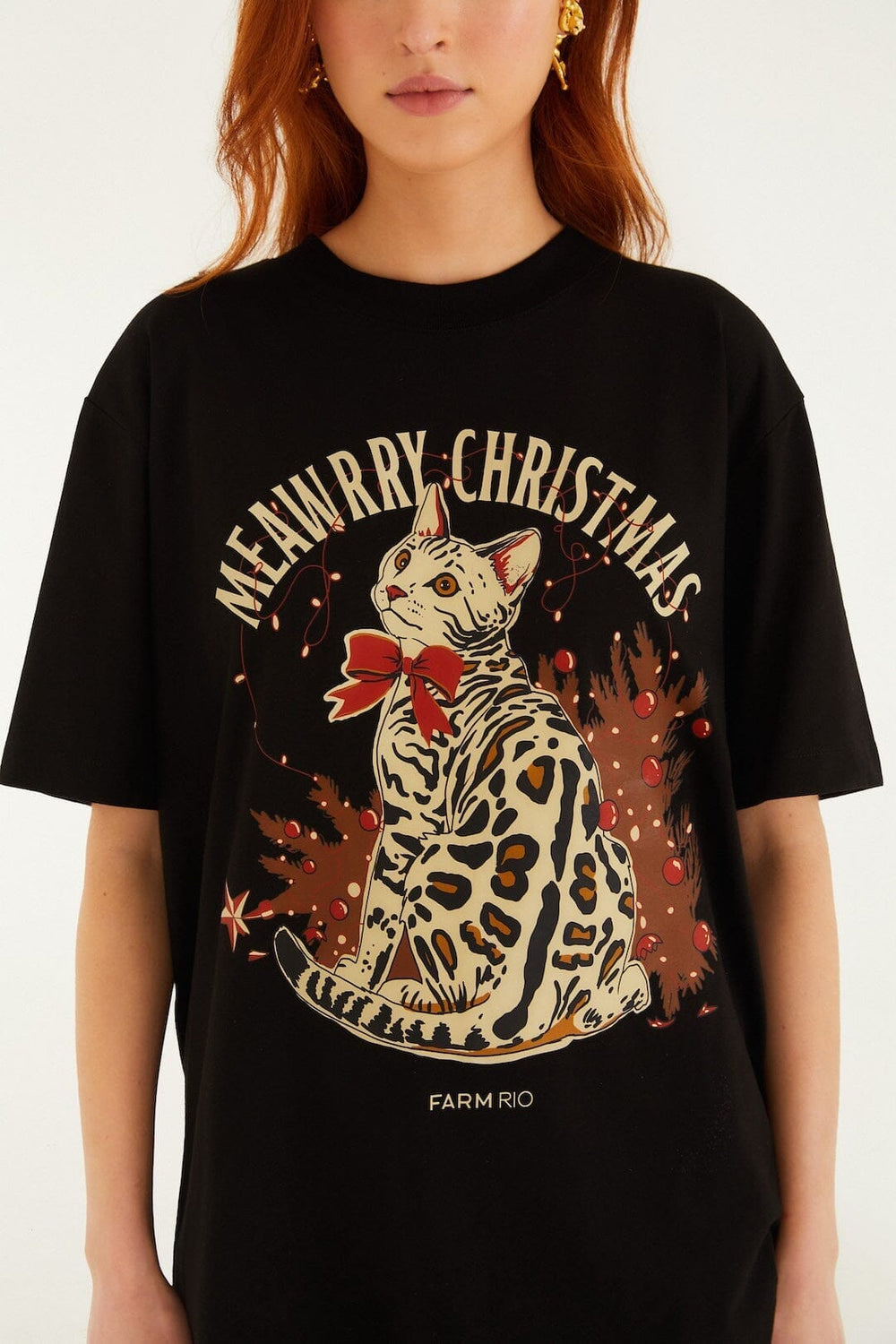 Black Meawrry Christmas Organic Cotton T-Shirt