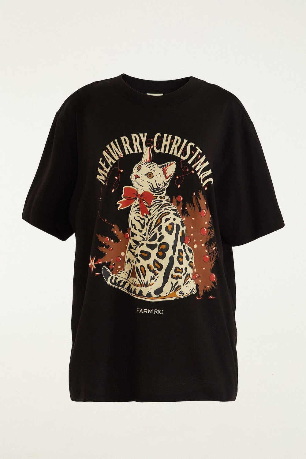 Black Meawrry Christmas Organic Cotton T-Shirt